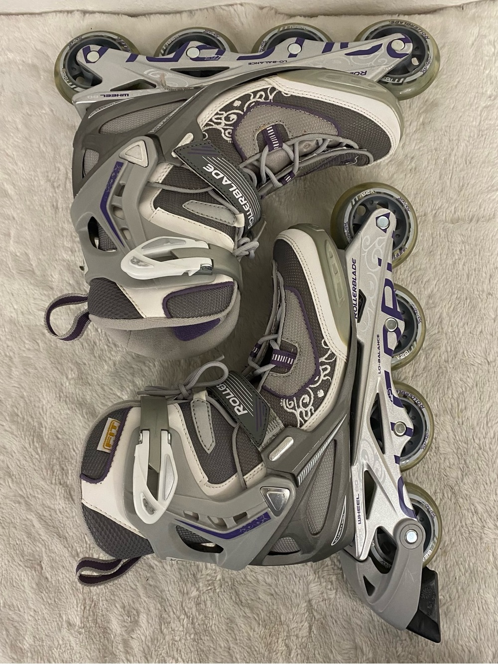 Rollerblade Spark 80 W Inline Skates Women’s Size 8 Gray Purple